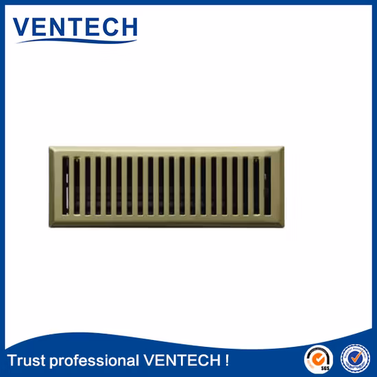 Griglia a pavimento in metallo ottone bronzo, presa d'aria decorativa