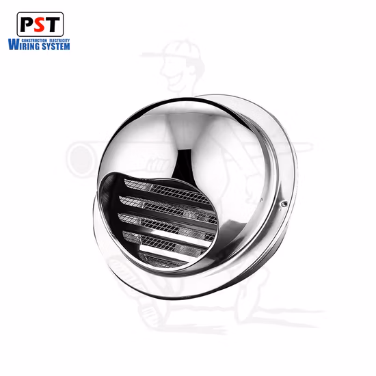 Cina Prezzo produttore Ventilazione OEM Montaggio a parete Impermeabile in acciaio inossidabile 304 Ritorno Condizionatore d'aria Uscita Scarico Rotondo Bull Nose Vent Hood