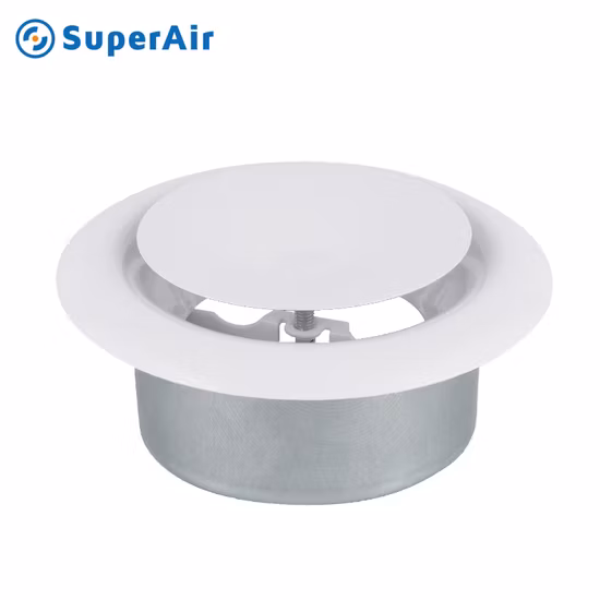 Valvola d'aria da soffitto con sfiato a disco tondo in acciaio inossidabile super venduta, 4 